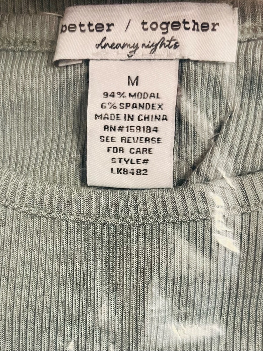 BETTER TOGETHER NWT Cozy Sage Green Pajamas Set and Holiday Fuzzy Socks by Macys - Picture 5 of 8